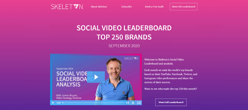 video landing page